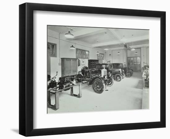 Motor Room, Wandsworth Technical Institute, London, 1937-null-Framed Photographic Print