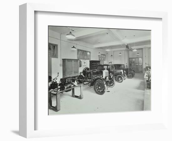 Motor Room, Wandsworth Technical Institute, London, 1937-null-Framed Photographic Print