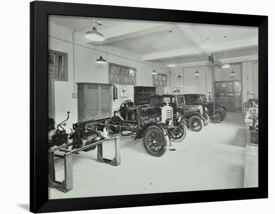 Motor Room, Wandsworth Technical Institute, London, 1937-null-Framed Photographic Print