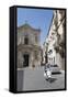 Motor Scooter and Cattedrale Di San Cataldo in Taranto, Basilicata, Italy, Europe-Martin-Framed Stretched Canvas