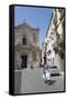 Motor Scooter and Cattedrale Di San Cataldo in Taranto, Basilicata, Italy, Europe-Martin-Framed Stretched Canvas