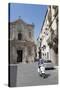 Motor Scooter and Cattedrale Di San Cataldo in Taranto, Basilicata, Italy, Europe-Martin-Stretched Canvas