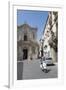 Motor Scooter and Cattedrale Di San Cataldo in Taranto, Basilicata, Italy, Europe-Martin-Framed Photographic Print
