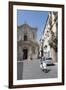 Motor Scooter and Cattedrale Di San Cataldo in Taranto, Basilicata, Italy, Europe-Martin-Framed Photographic Print