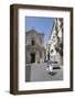 Motor Scooter and Cattedrale Di San Cataldo in Taranto, Basilicata, Italy, Europe-Martin-Framed Photographic Print