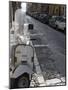 Motor Scooter Parked on Street, Cefalu, Sicily, Italy, Europe-Martin Child-Mounted Photographic Print