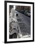 Motor Scooter Parked on Street, Cefalu, Sicily, Italy, Europe-Martin Child-Framed Photographic Print