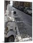 Motor Scooter Parked on Street, Cefalu, Sicily, Italy, Europe-Martin Child-Mounted Photographic Print