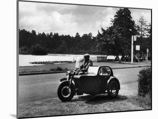 Motorbike and Sidecar-J. Chettlburgh-Mounted Photographic Print