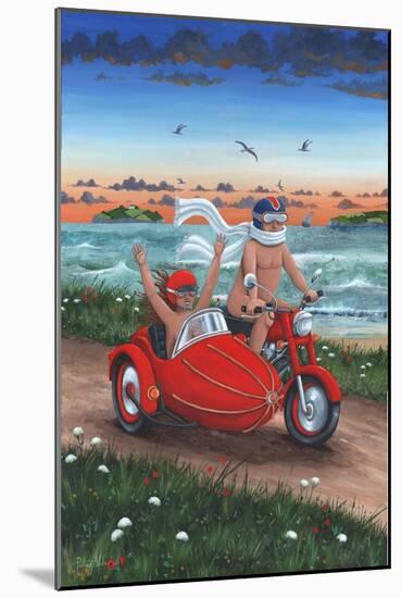 Motorbike and Sidecar-Peter Adderley-Mounted Art Print