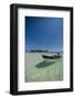 Motorboat anchoring in the turquoise waters of El Acuario, San Andres, Caribbean Sea, Colombia, Sou-Michael Runkel-Framed Photographic Print