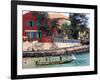 Motorboat Launching from a Dakar Beach, Senegal-Janis Miglavs-Framed Photographic Print