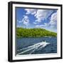 Motorboat on Summer Lake in Georgian Bay, Ontario, Canada-elenathewise-Framed Photographic Print