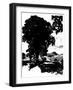 Motorcar in Rural Landscape-null-Framed Art Print