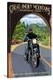 Motorcycle and Tunnel - Great Smoky Mountains National Park, TN-Lantern Press-Stretched Canvas