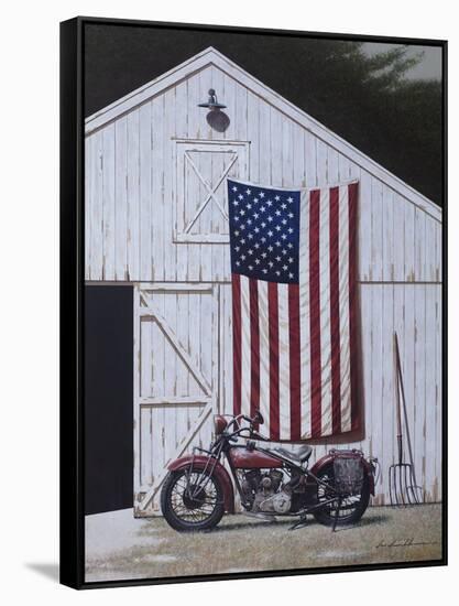 Motorcycle Barn-Zhen-Huan Lu-Framed Stretched Canvas