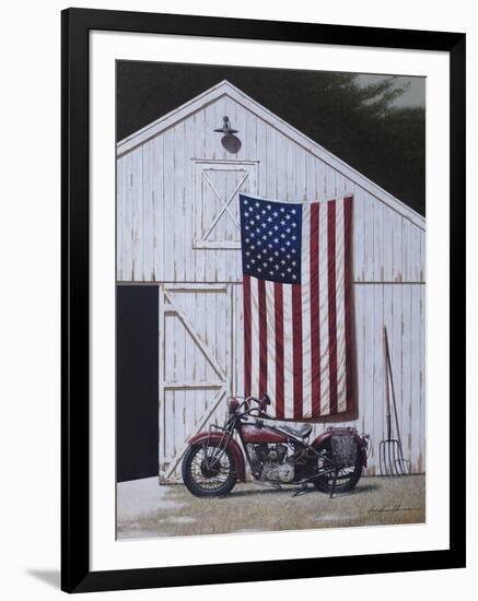 Motorcycle Barn-Zhen-Huan Lu-Framed Giclee Print