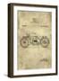 Motorcycle Blueprint Industrial Farmhouse-Tina Lavoie-Framed Giclee Print