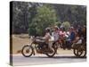 Motorcycle Bus, Cambodia-Mark Hannaford-Stretched Canvas
