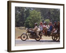 Motorcycle Bus, Cambodia-Mark Hannaford-Framed Photographic Print