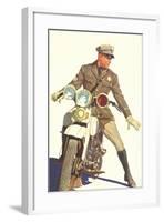 Motorcycle Cop-null-Framed Giclee Print