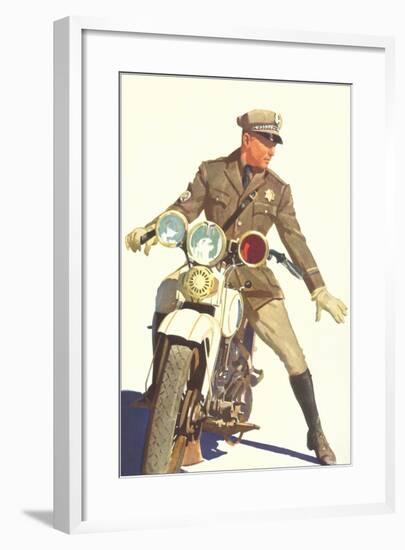 Motorcycle Cop-null-Framed Giclee Print