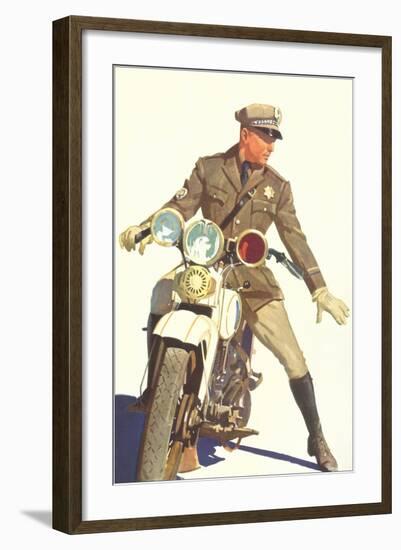 Motorcycle Cop-null-Framed Giclee Print