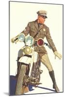 Motorcycle Cop-null-Mounted Giclee Print