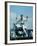 Motorcycle Daredevil Evel Knievel Poised on His Harley Davidson-Ralph Crane-Framed Premium Photographic Print