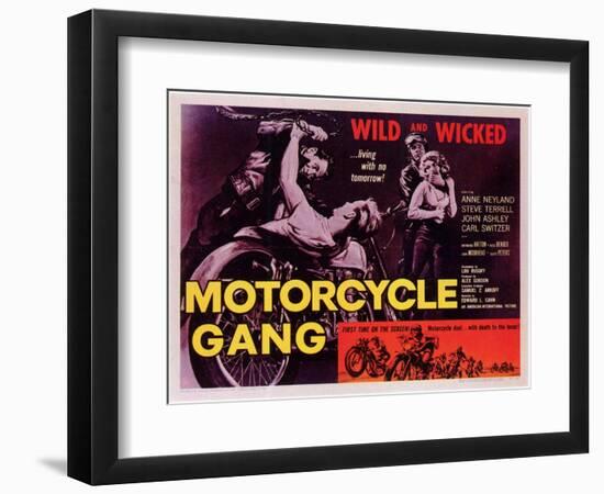 Motorcycle Gang, 1957-null-Framed Art Print