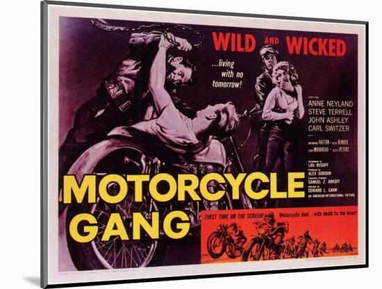 Motorcycle Gang, 1957-null-Mounted Art Print