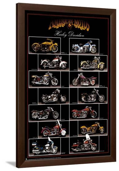Motorcycle, Harley Davidson--Framed Poster