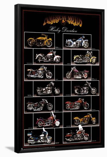 Motorcycle, Harley Davidson-null-Framed Poster