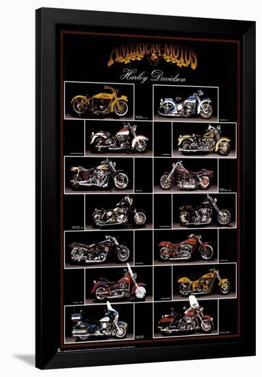 Motorcycle, Harley Davidson-null-Framed Poster