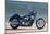Motorcycle, Honda, Cruiser, Blue, Sea in the Background, Side Standard Right-Fact-Mounted Photographic Print