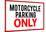 Motorcycle Parking Only Poster-null-Mounted Poster