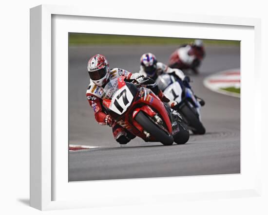 Motorcycle Racer, Mid Ohio Raceway, Lexington, Ohio, USA-Adam Jones-Framed Photographic Print