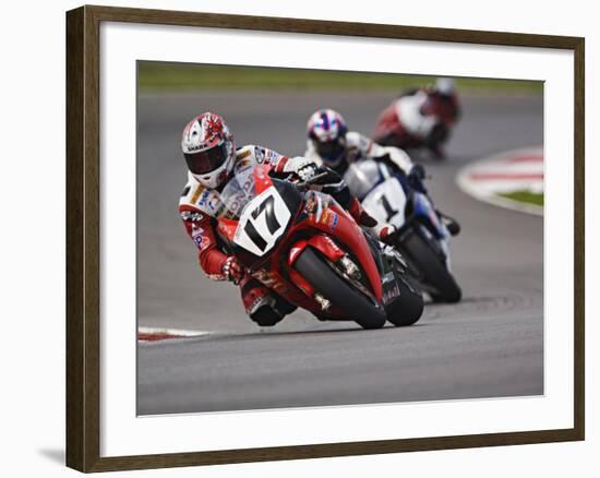 Motorcycle Racer, Mid Ohio Raceway, Lexington, Ohio, USA-Adam Jones-Framed Photographic Print