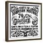 Motorcycle Raceway Typography, T-Shirt Graphics, Vectors-emeget-Framed Premium Giclee Print