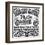 Motorcycle Raceway Typography, T-Shirt Graphics, Vectors-emeget-Framed Art Print