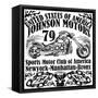 Motorcycle Raceway Typography, T-Shirt Graphics, Vectors-emeget-Framed Stretched Canvas