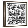 Motorcycle Raceway Typography, T-Shirt Graphics, Vectors-emeget-Framed Art Print