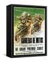 Motorcycle Racing Promotion-Lantern Press-Framed Stretched Canvas