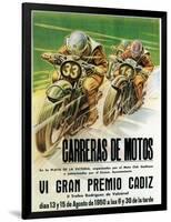 Motorcycle Racing Promotion-Lantern Press-Framed Art Print