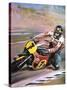 Motorcycle Racing-Graham Coton-Stretched Canvas