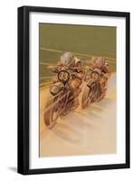 Motorcycle Racing-null-Framed Art Print