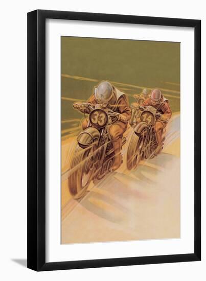 Motorcycle Racing-null-Framed Art Print