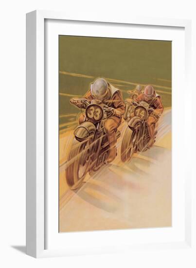 Motorcycle Racing-null-Framed Art Print