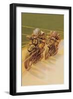 Motorcycle Racing-null-Framed Art Print