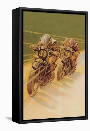 Motorcycle Racing-null-Framed Stretched Canvas